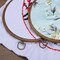 5 Pieces 8 Inch Embroidery Hoops Frame Round Imitated Wood Circle
